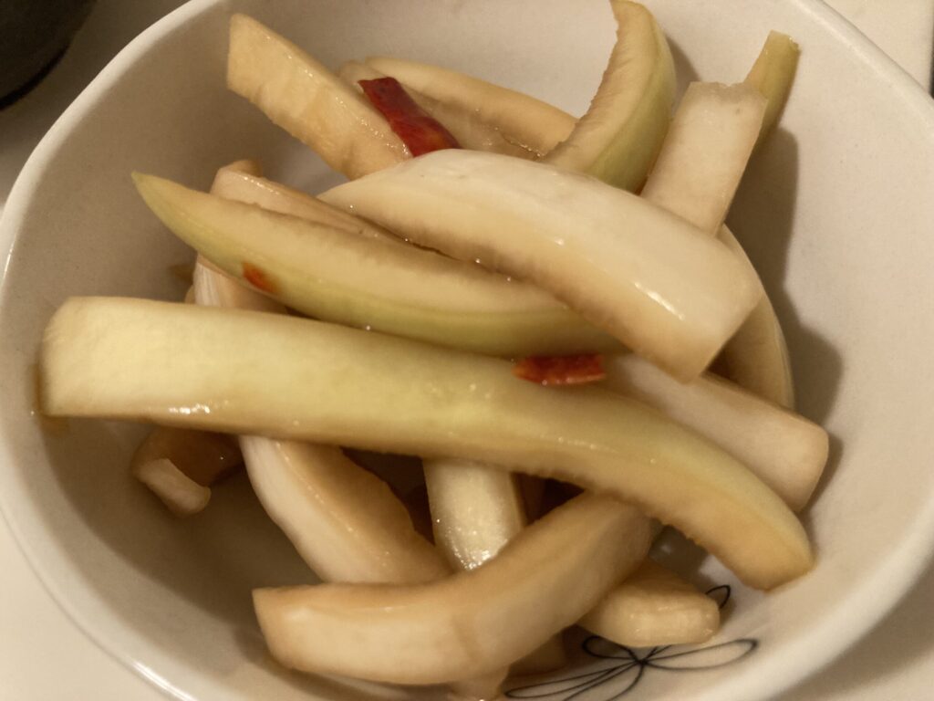 大根の皮の漬物の完成