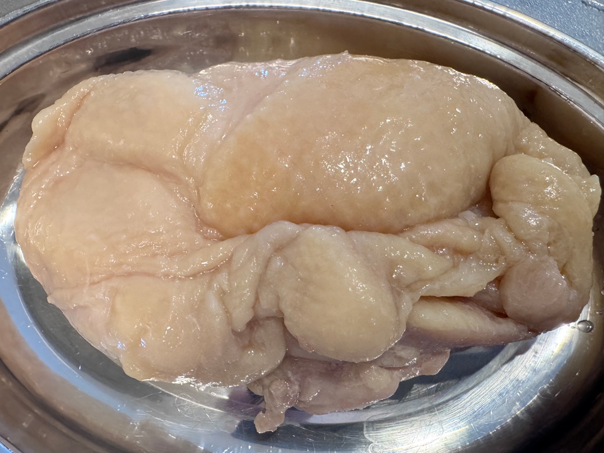 鶏のたたき ホットクック 70℃1時間の低温調理後の鶏もも肉